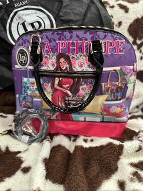 La Philipe Pink In Beauty Bowler Satchel